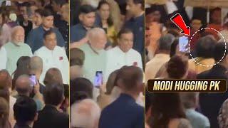 PM Narendra Modi Hugging Pawan Kalyan @Anant Radhikas Marriage Celebrations  Ram Charan Upasana
