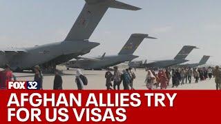 Afghan allies try for US visas