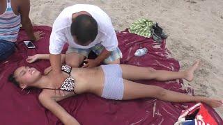 ASMR Massage - Full Body Massage on a Beach by Luo Dong