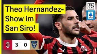 Offensivspektakel 3 Tore in 5 Minuten AC Milan - Lecce  Serie A  DAZN Highlights