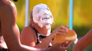 Love Island Ladies get Pied in the Face - Snog Marry Pie 2024