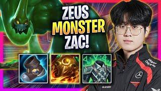 ZEUS IS A MONSTER WITH ZAC - T1 Zeus Plays Zac TOP vs Skarner  Season 2024