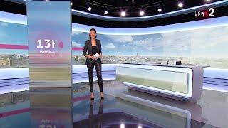 Leïla Kaddour magnifique en pantalon en cuir pour le 13H de France 2 le 22 Octobre 2023