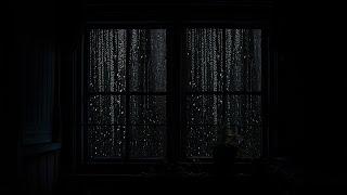Fall Asleep Immediately in 5 Minutes with Heavy Rain Sounds  Black Window Screen Nature Sounds