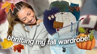 thrifting my ENTIRE fall wardrobe *my BEST thrift haul ever* + my fall clothing favs