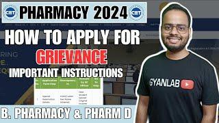 Pharmacy 2024  How to Apply for Grievance  Watch Now  Gyanlab  Ajay Patel