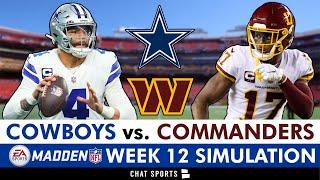 Cowboys vs. Commanders Simulation Reaction For 2024 NFL Season  Cowboys Week 12 Madden 25 Rosters