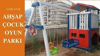 AHŞAP ÇOCUK OYUN PARKI YAPIMI - KIDS WOODEN PLAYGROUND