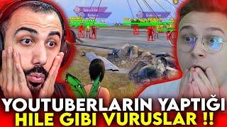 BARIŞ G VE DİĞER YOUTUBERLARIN YAPTIĞI HİLE GİBİ VURUŞLARINI İZLEDİM PUBG Mobile