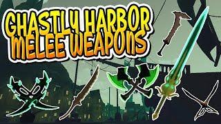 *NEW* ALL MELEE WEAPONS FROM GHASTLY HARBOR IN DUNGEON QUEST Roblox