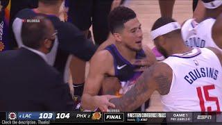 DeMarcus Cousins is so mad about Deandre Ayton game winning dunk he shoves Devin Booker 