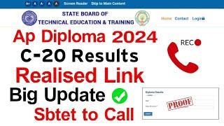 ap diploma c20 results 2024  ap sbtet c20 results 2024 date  ap diploma c20 4th sem results 2024