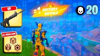 Intense High Elimination Solo Win Gameplay  All Medallions In Fortnite Chapter 5 S3 Zero Builds