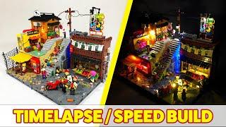 TIMELAPSE Big Trouble in Little Tokyo LEGO MOC  Cyberpunk LEGO City speed build