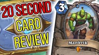 Hearthstone Quick Card Review Mankrik