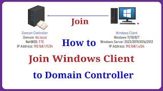 Windows Server - How to Join Windows Client to  Domain Controller