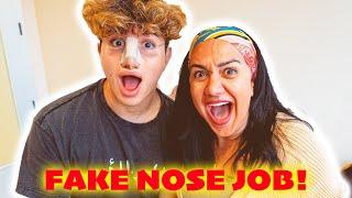 FAKE NOSE JOB PRANK ON ARAB MOM