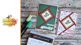 FEIERTAGS-KLASSIKER  FESTLICHE ZEIT  Faux Shutter  Fractured Card  Weihnachtskarte  Stampin Up