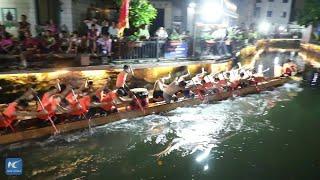 Diejiaos drifting dragon boat racers test their skills in south China