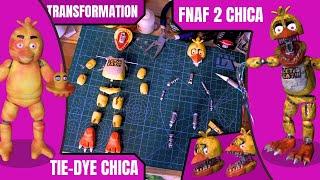 Custom WITHERED CHICA Transformation From TIE-DYE CHICA Figure FNAF 2how to make Withered ChicaDIY