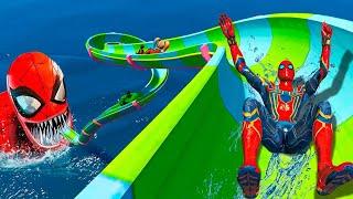 Best funny moments on waterslides Compilation GTA 5