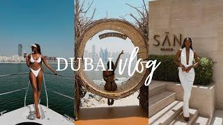 A WEEK IN DUBAI  Girls Trip  Beach clubs aura sky pool yacht restaurants + more