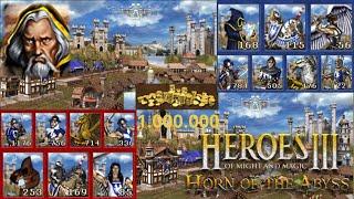 Upgraded Castle vs. Unupgraded Castle in 1.000.000 gold Cost Efficiency Battle in HoMM3 HotA