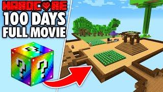 I Survived 100 Days on a MODDED LUCKY BLOCK in Minecraft Hardcore FULL MOVIE