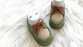 1Yaş Erkek Bebek Makosen Patik Yapılışımodel sahibi @patikabebekBaby Boy Booties#bebekpatiği#patik