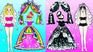 paper Diy Thin Bride Vs Fat Bride Wedding NEW FASHION Dress Up  Rapunzel Compilation 놀이 종이