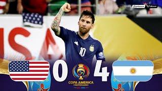 EUA 0 x 4 Argentina ● Semifinal Copa América 2016 Resumen y Goles HD