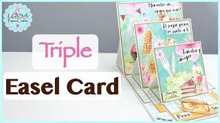 Cómo hacer una Triple Easel Card  Picnic Day de La Clau Del Scrap  Luisa PaperCrafts