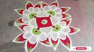 Beautiful 3×3 dotsrangoli designdaily easy rangoli 