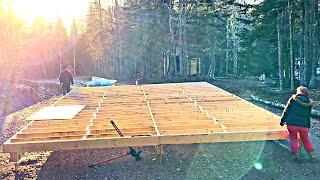 20 x 30 Simple Cabin Build  IT IS FINISHED Floor Framing for Off Grid Cabin