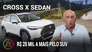 Corolla Cross x Corolla sedã SUV vale R$ 20 mil mais?