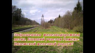 Заброшенная жд ветка  Бывший участок Ряжско Вяземской железной дороги