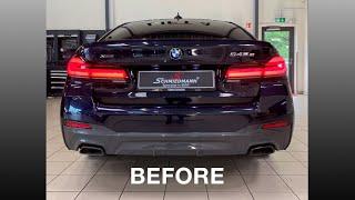 BMW G30 545e with BMW M-Performance rear silencer and tailpipes from the BMW G30 540I