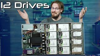 TWELVE Hard Drives in a 1U Chassis - Tyan GT86C Build and Review