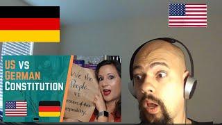 American reacts To US vs German Constitution