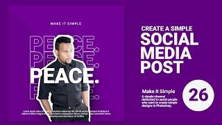 Photoshop Tutorial Simple Social Media Post Design #26