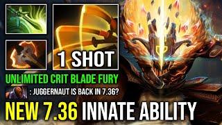 NEW 7.36 Innate Ability Duelist Juggernaut 1 Shot Crit Slash Blade Dance Cleave Damage Dota 2
