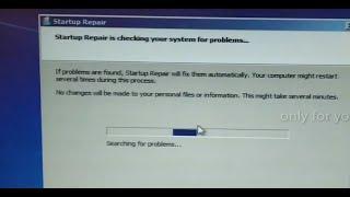 startup repair startup repair in windows 7 automaticallyStartup repair is checking your system fix