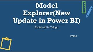 Model Explorer in Power BI  Power BI Update  Power BI Telugu Tutorials