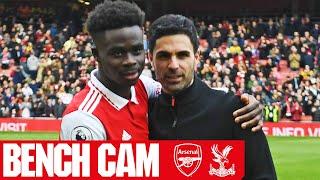 BENCH CAM  Arsenal vs Crystal Palace 4-1  The goals actions reactions and more