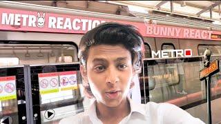 Metro Reactions  Cute girls Reactions 🫣  bunny helmet cover   Kaif World