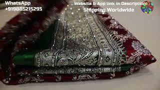 AR-1312 The Rosewood Red Premium Banarasi Silk SareeSilkCrystalsSilver Zari