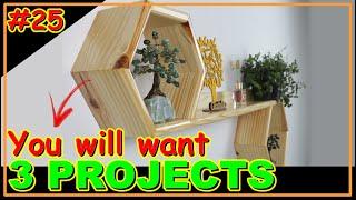 YOU WILL WANT TO DO ALL 3 PROJECTS VIDEO #25 woodworking #joinery #woodwork #diy
