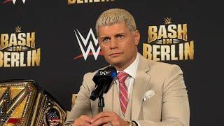 Cody Rhodes Talks Vince McMahon Allegations Roman Reigns WWE Bash In Berlin Presser