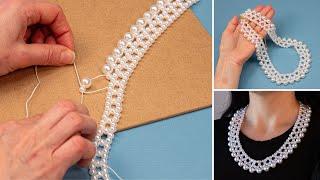 DIY a pearl necklace easily and simply