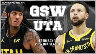 Golden State Warriors vs Utah Jazz Full Game Highlights  Feb 15  2024 NBA Season